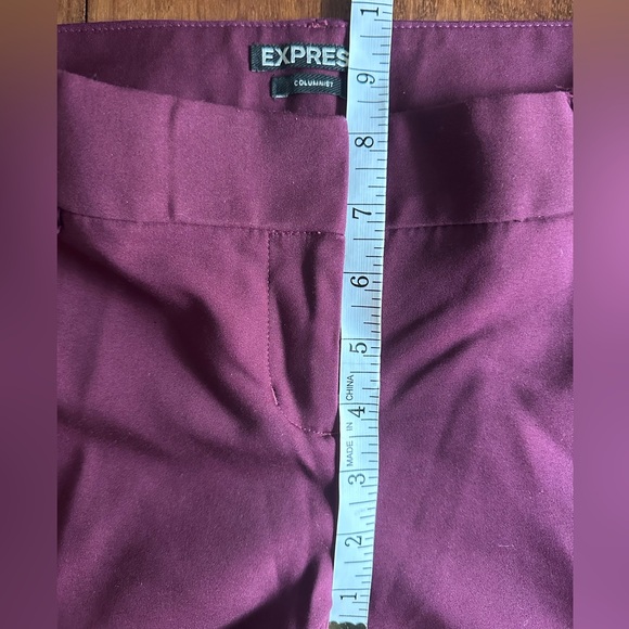Express Low Rise Columnist Ankle Dress Pants - Burgundy - 0 Regular - Picture 14 of 14